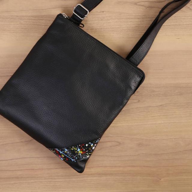 Jamale牛革＆クロコダイルショルダーバッグ日本製