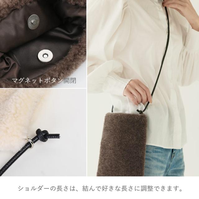 ファーバッグ ショルダー エコファー 斜めがけ バッグ レディース ムートン風 フェイク
