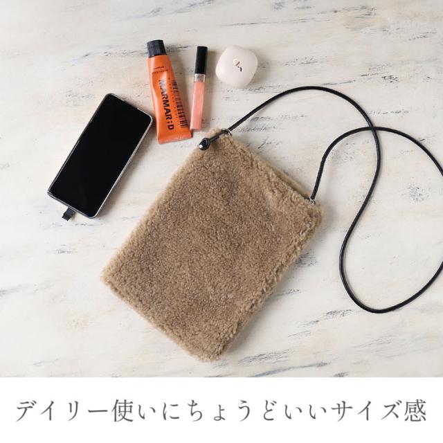 ファーバッグ ショルダー エコファー 斜めがけ バッグ レディース ムートン風 フェイク