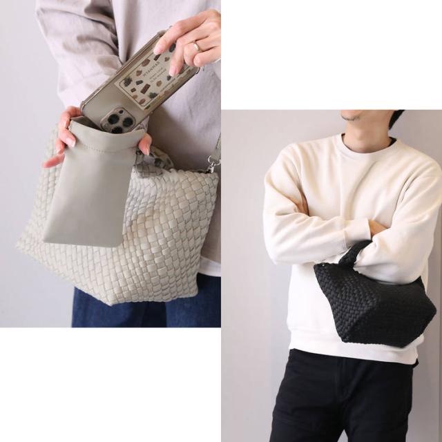 mienoユニセックスメッシュ2wayトートバッグ