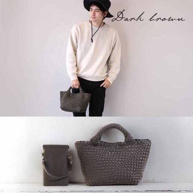 mienoメッシュトートバッグ ダークブラウン