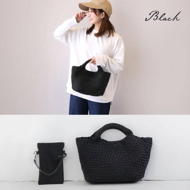 mienoメッシュトートバッグ ブラック