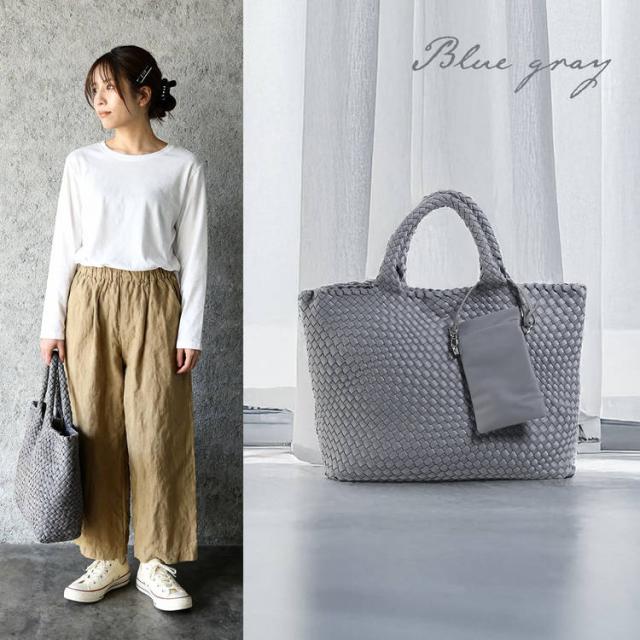 mieno軽いトートバッグ ブルーグレー