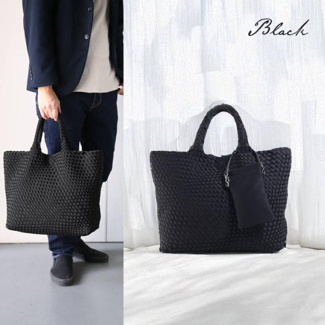 mienoメッシュトートバッグ ブラック