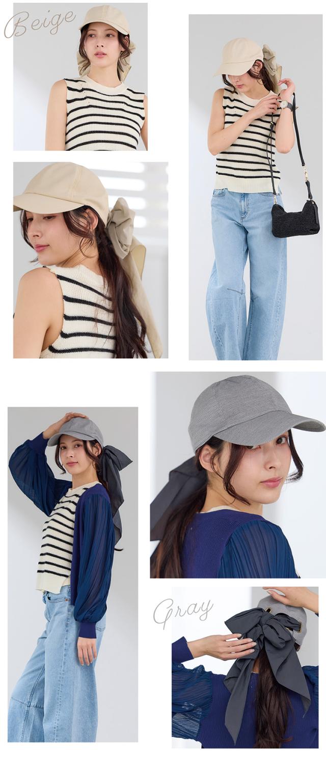 リボン キャップ レディース