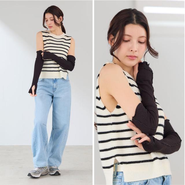 お肌に優しいリネン＆コットンUVアームカバー