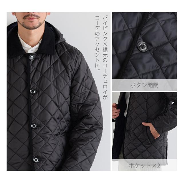 メンズ 中綿ダウンコート キルティングコート