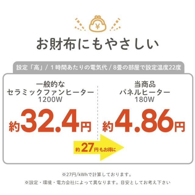 寒さ対策 足元 パネルヒーター 節約 節電 家計
