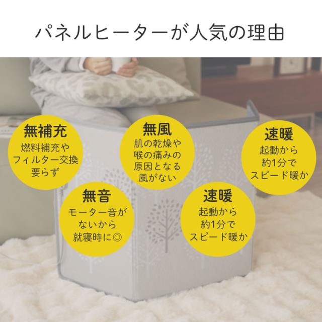 寒さ対策 足元 パネルヒーター 冷え性 無風 無音