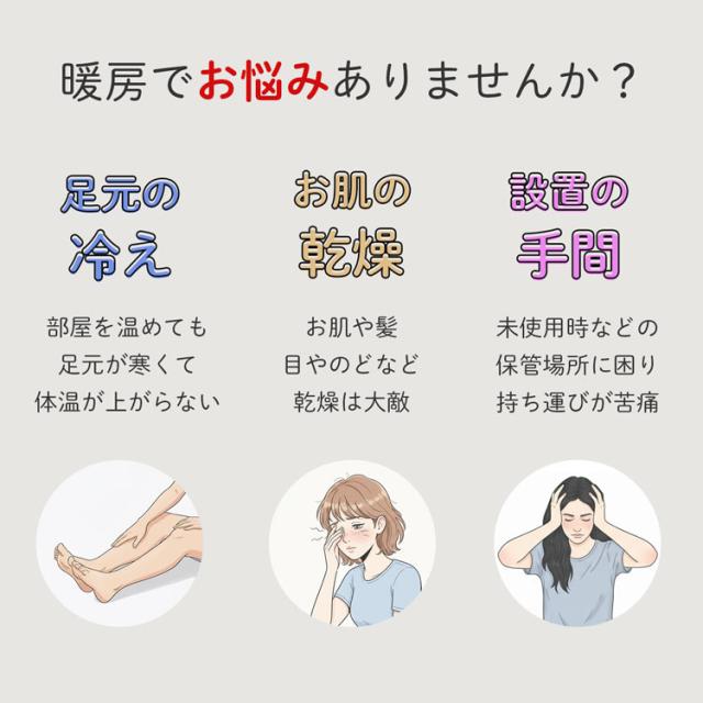 寒さ対策 足元 パネルヒーター 冷え性