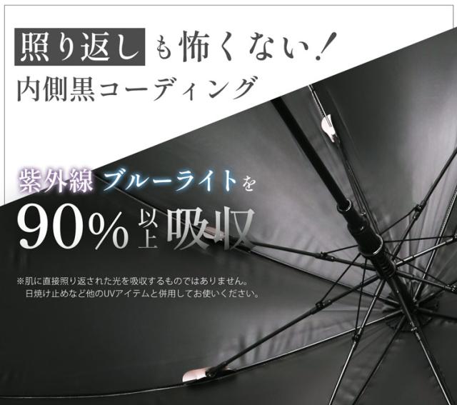 内側 黒コーティング 日傘 折りたたみ 照り返し 吸収