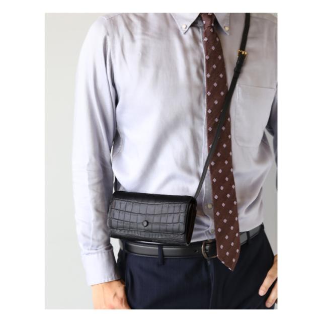 ショルダーバッグ 肩掛け財布 クラッチバッグ 長財布 3wayクロコダイル
