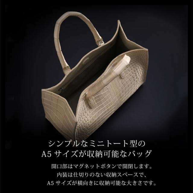 スモールクロコダイルミニトートバッグ
