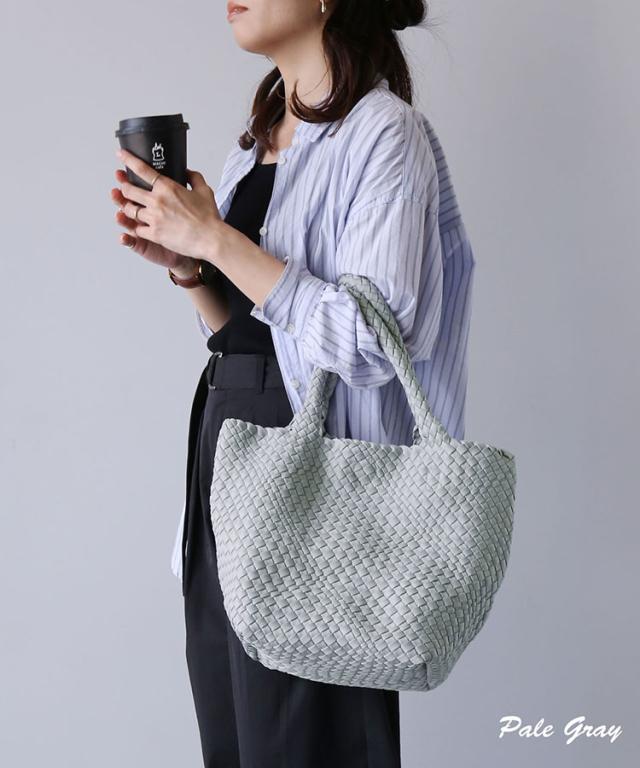 mieno ネオプレン メッシュ 2way トートバッグ ペールグレー