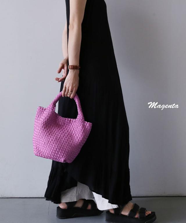 mieno ネオプレン メッシュ 2way トートバッグ マゼンタ