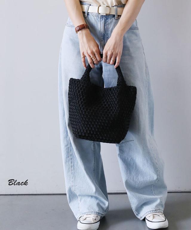 mieno ネオプレン メッシュ 2way トートバッグ ブラック