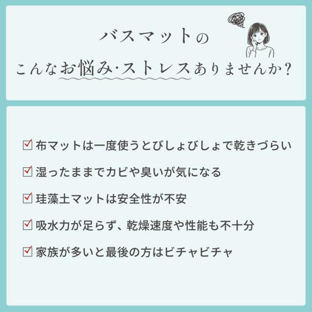 溶岩石 バスマット 吸水