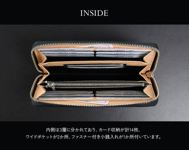 英国ブライドルレザー ラウンドファスナー長財布 レディース