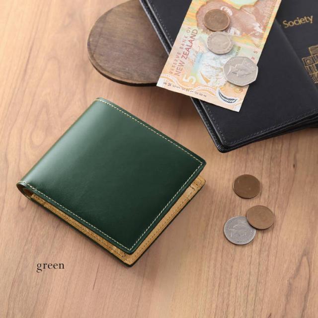 英国ブライドルレザー 二つ折り財布 レディース