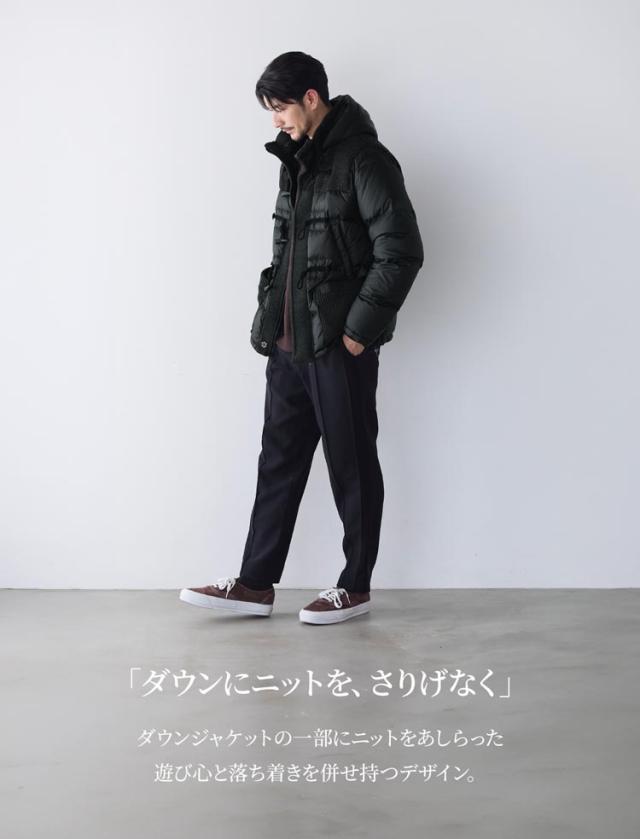 HALEINEメンズダウンジャケットフード付き