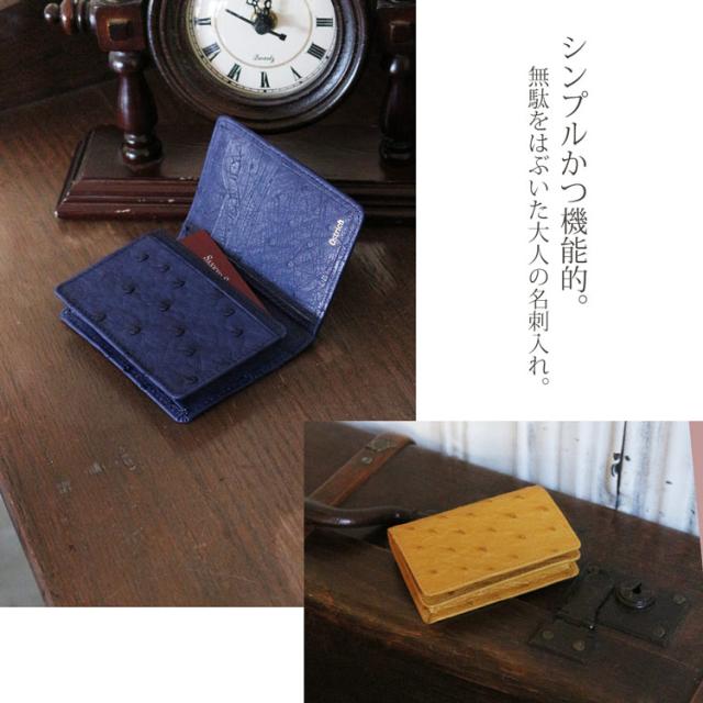 オーストリッチ 名刺入れ カード入れ メンズ 仕事 名刺