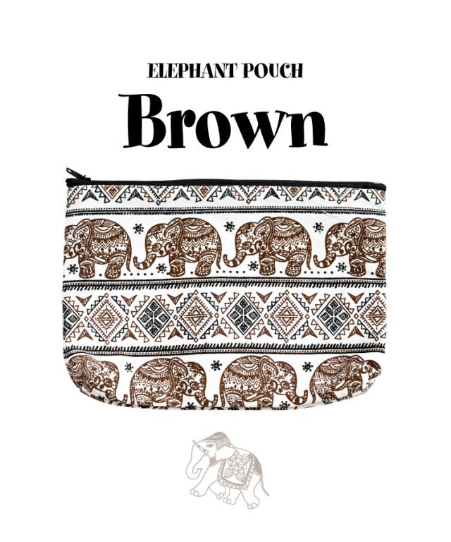 色違いで欲しくなる。ぞうさん柄大ポーチ