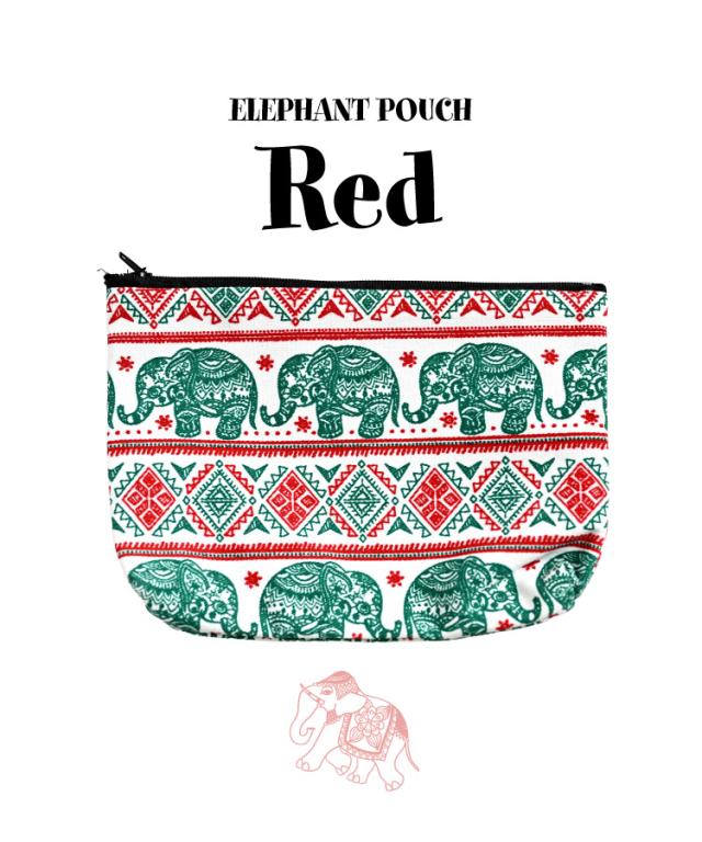 色違いで欲しくなる。ぞうさん柄大ポーチ