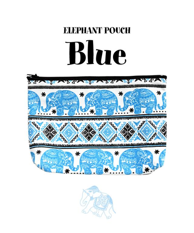 色違いで欲しくなる。ぞうさん柄大ポーチ