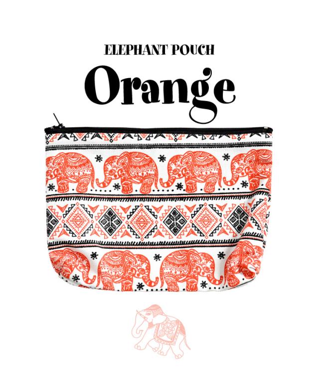 色違いで欲しくなる。ぞうさん柄大ポーチ