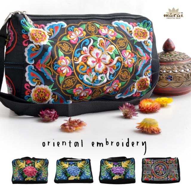 色鮮やかな本格刺繍◎パッと目を惹くショルダーバッグ