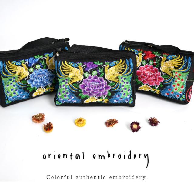 色鮮やかな本格刺繍◎パッと目を惹くショルダーバッグ