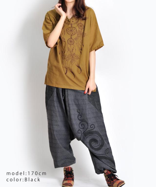 やっぱりシルエットが好き!切り替えぐるりんサルエルパンツ