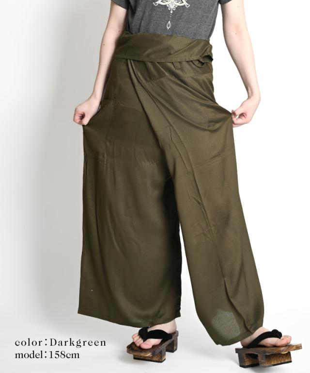 しなやかなラインが美しい。さらさらレーヨンタイパンツ