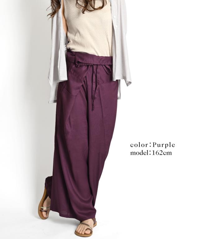 しなやかなラインが美しい。さらさらレーヨンタイパンツ