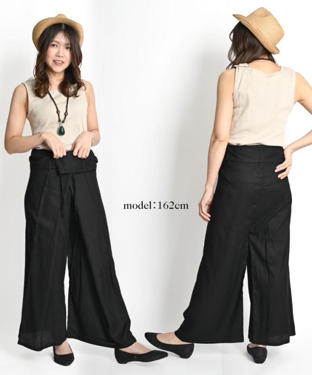 しなやかなラインが美しい。さらさらレーヨンタイパンツ