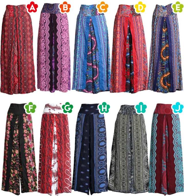 柄を惜しみなく堪能したい。オリエンタルワイドパンツ