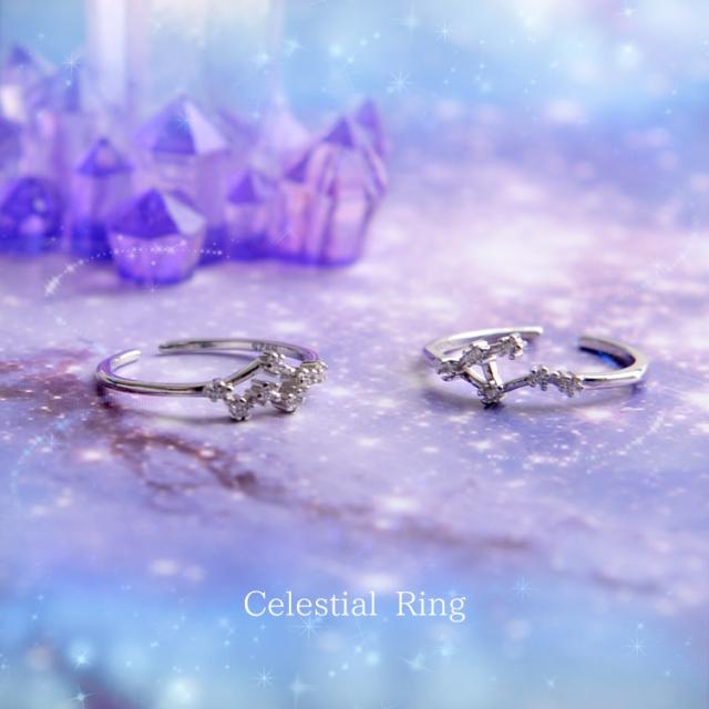 指先に夜空を彩る。十二星座天体図リング