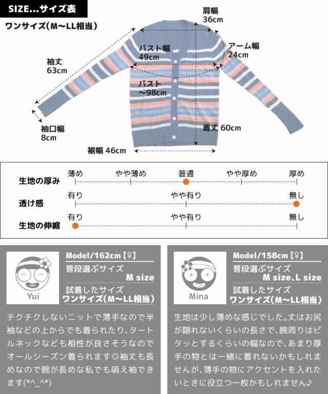マルチに使える。ボーダーVネックカーディガン
