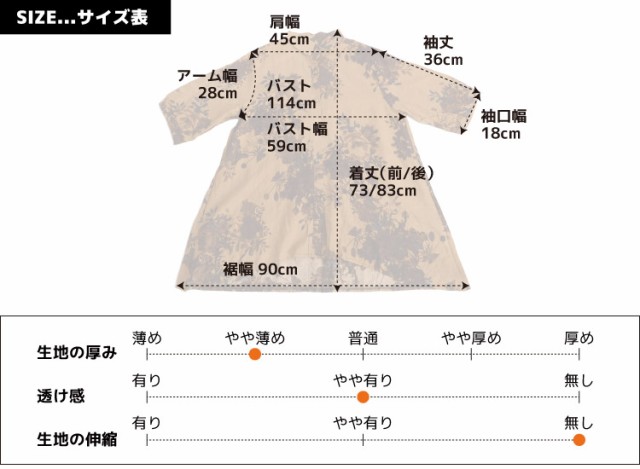 こだわりの総柄。柄七分袖シャツブラウス