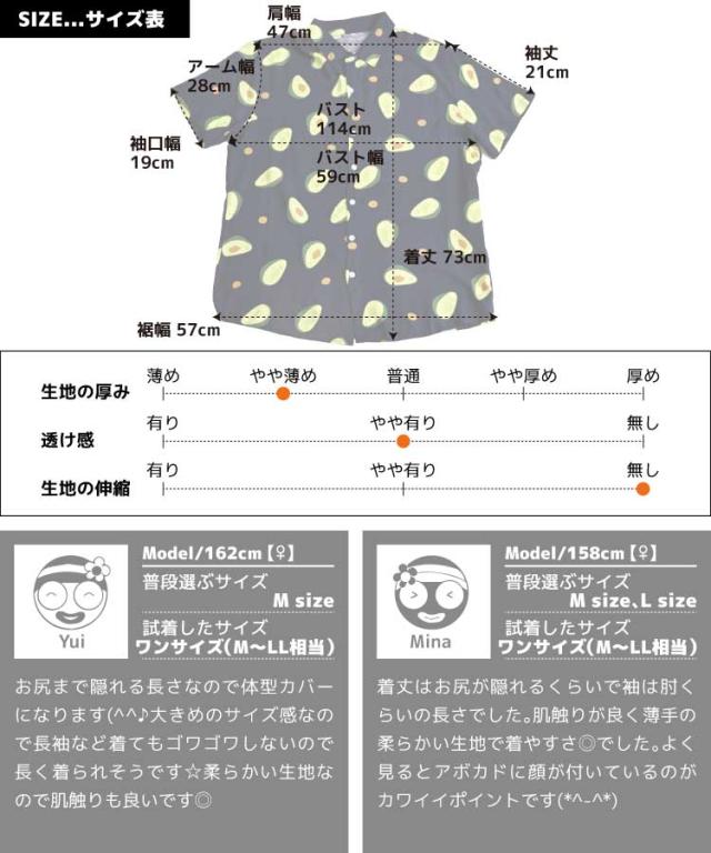 アボカド柄シャツ