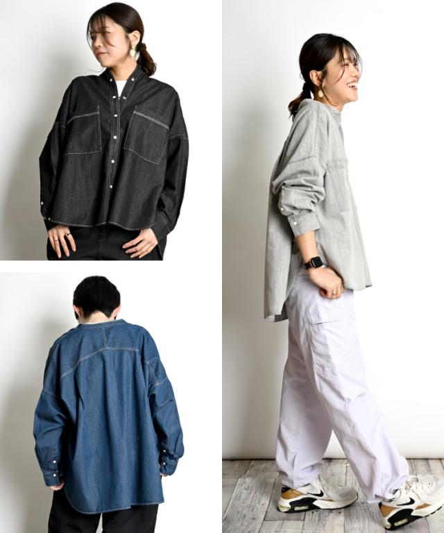 思わず手に取る。デニムビッグシャツ