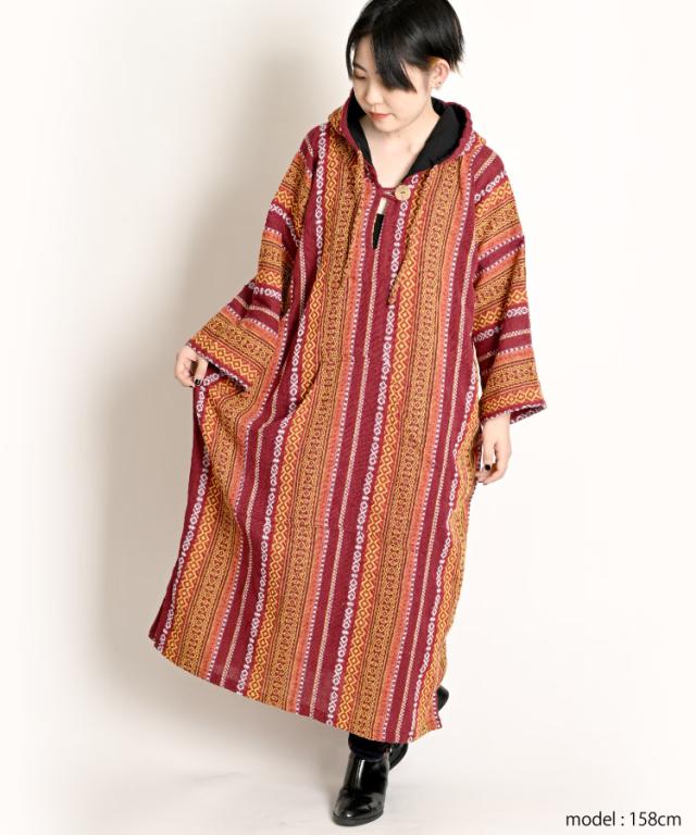 斬新デザインで即お洒落。ゲリコットン織ロングプルオーバー