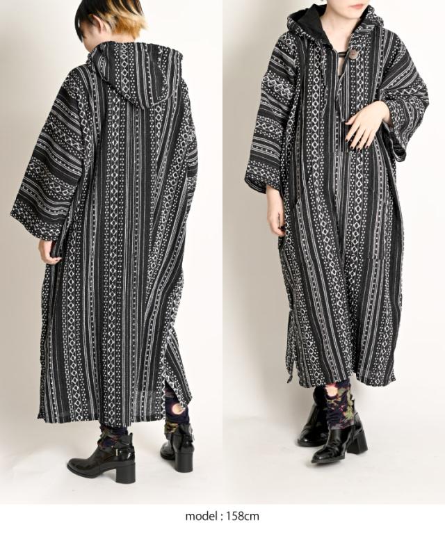 斬新デザインで即お洒落。ゲリコットン織ロングプルオーバー