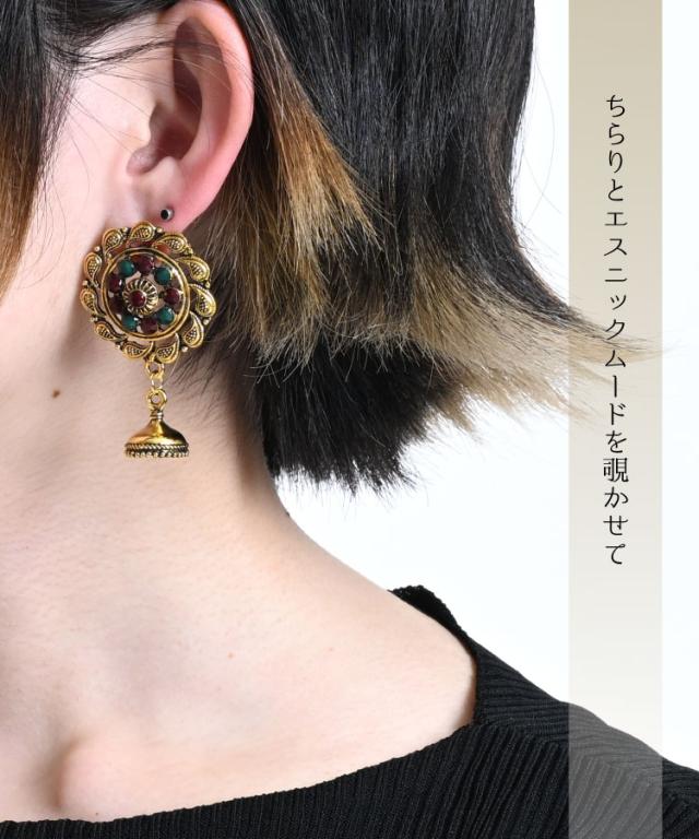 この存在感。エスニックデザインピアス