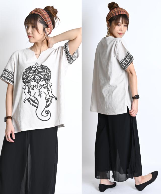 キーネックシャツ