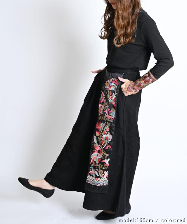 ジャガードワイドパンツ