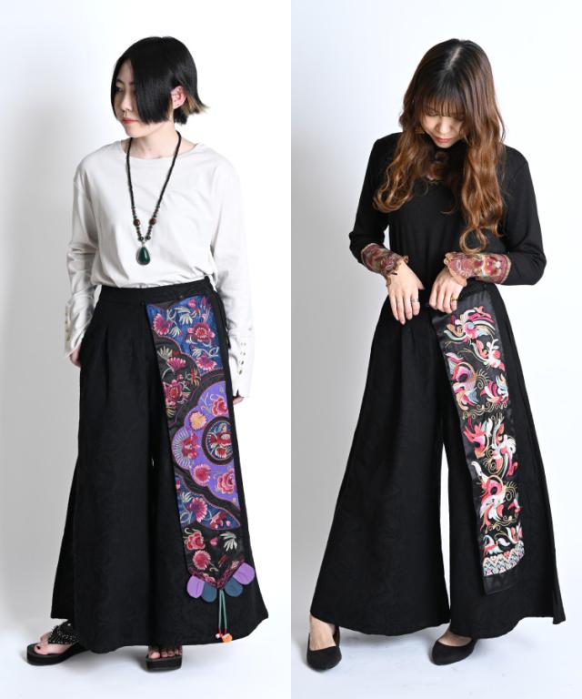 ジャガードワイドパンツ