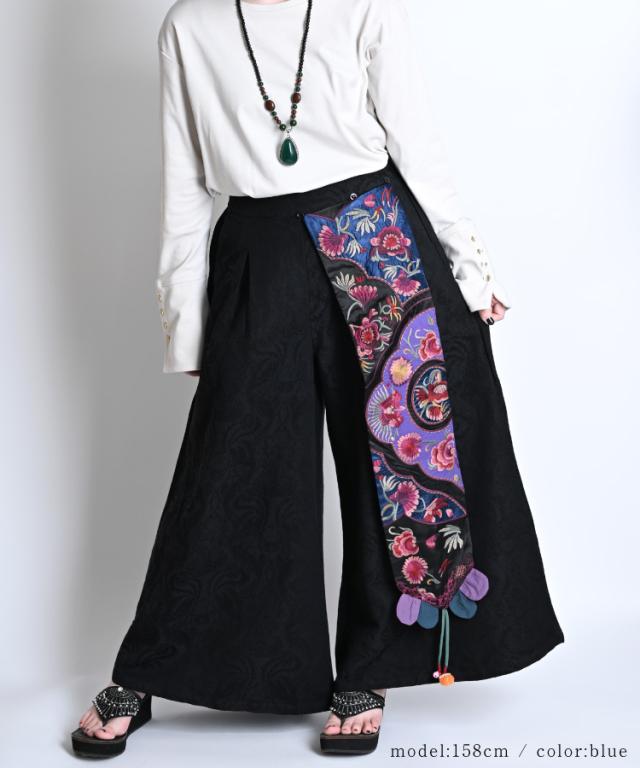 ジャガードワイドパンツ