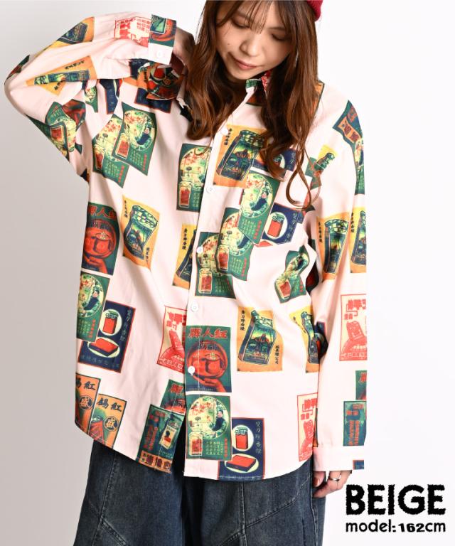 タバコ柄シャツ