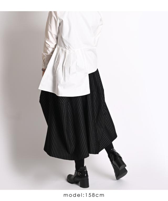 ストライプワイドパンツ